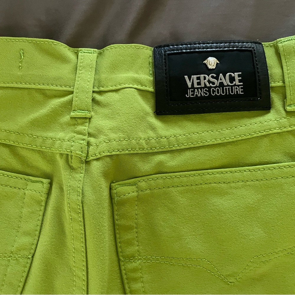 Versace Jeans Couture lime green pants